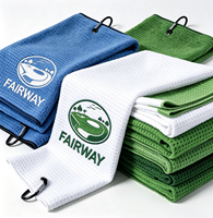 Serviettes de golf en vrac prêtes à offrir, accessoires de golf, serviette de golf en coton avec clip