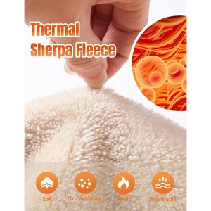 FOXA Men's Sherpa Hoodie <b>Fleece</b> <b>Lined</b> Zip Up Warm Hooded Sweatshirt Winter <b>Jacket</b> Breathable Regular Sleeve - Product Image 4