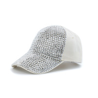 Gorras de Béisbol Ajustables de Lujo con Pedrería y Lentejuelas, Gorras de Béisbol Lisas Brillantes, Sombreros de Sol de Mezclilla
