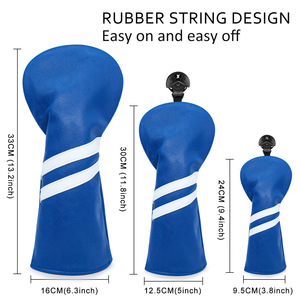 <b>Golf</b> Club Head Covers - 3 Pcs <b>Golf</b> Accessories Club Covers Set for Woods and Driver Fairway Hybrids with Interchangeable Tags - Product Image 2