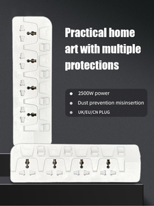 Prise universelle de haute qualité série BETA 10A avec interrupteur de surcharge LED, rallonge électrique, multiprise pour la maison et le bureau - Product Image 6