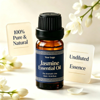 Huile essentielle de jasmin 10 ml, extrait de plante naturel pur, aromathérapie, soin de la peau, OEM, étiquette privée, vente en gros