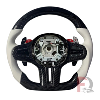 Livraison rapide pour BMW Série G G20 330i X3 G01 540i G30 M550i X5 G05 G80 M3 G82 Volant chauffant en fibre de carbone avec LED