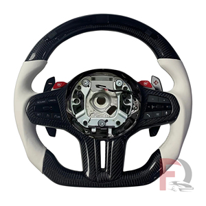 Consegna Rapida per <span class=keywords><strong>BMW</strong></span> Serie G: G20 330i, <span class=keywords><strong>X3</strong></span> <span class=keywords><strong>G01</strong></span> 540i, G30 M550i, X5 G05, G80 M3, G82 - Volante Riscaldato in Fibra di Carbonio con LED - Product Image 2