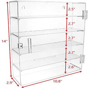 Estuche de exhibición acrílico para figuras de Mini Pop <span class=keywords><strong>Funko</strong></span>, caja de almacenamiento de 4 capas, organizador de armario, montado en la pared, transparente - Product Image 5