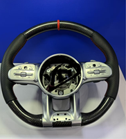 Volant sport en cuir perforé en fibre de carbone personnalisé pour Mercedes Benz Classe CL 55 SL55 GLC GLE a W176
