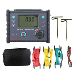 FUZRR FR3010 High precision two and three wire grounding resistance tester large LCD screen earth voltage meter
