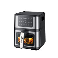 Anbolife Fabrika 2'si 1 Arada Air Fryer ve Izgara, 4.5L Dijital Air Fryer Fırın, Çıkarılabilir Izgara Tavası, Yapışmaz, PFAS İçermez OEM ODM