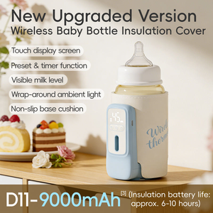 เครื่องอุ่นขวดนมเด็กอเนกประสงค์แบบ USB ปลอดสาร BPA ความจุสูง พร้อมระบบควบคุมอุณหภูมิอัจฉริยะและหน้าจอ สำหรับเด็กอายุ 0-12 เดือน - Product Image 4