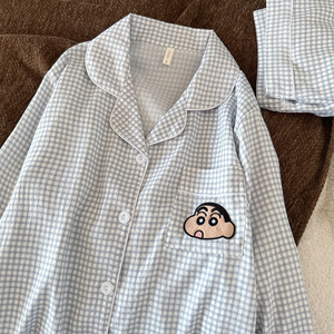<span class=keywords><strong>Pyjama</strong></span> en coton 100% pour <span class=keywords><strong>homme</strong></span>, motif <span class=keywords><strong>ours</strong></span> mignon, automne et hiver, cardigan épais et chaud, ensemble de vêtements de maison - Product Image 5