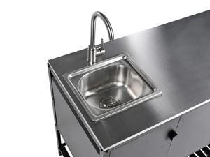 AJUNION豪华模块化户外橱柜不锈钢顶部厨房岛<span class=keywords><strong>2</strong></span>件带水槽的户外厨房套装 - Product Image 5