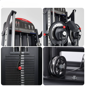 Machine <span class=keywords><strong>Smith</strong></span> commerciale en acier avec support pour exercices à genoux et à dos inclinés, équipement de fitness pour la musculation des pectoraux, du dos et du tronc - Product Image 2