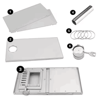 Kit de survie pliant de poêle de tente en titane Portable pour la randonnée Camping réchaud de tente de randonnée à dégagement rapide panneau brûlé en bois