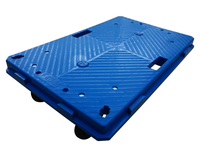 Chariot à roulettes en plastique Uni-Silent, capacité 250 lb, à quatre roues, chariot à plateau plat, chariot robuste pour le déplacement de meubles, OEM PLA100Y-DL