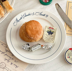 Solhui nordique créatif alphabet français <span class=keywords><strong>assiette</strong></span> de petit déjeuner plat ménager gâteau <span class=keywords><strong>assiette</strong></span> à dessert - Product Image 1