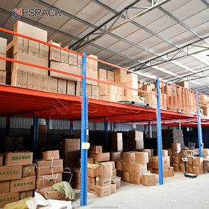 Rak Mezzanine Logam Tahan Lama Anti-Karat, Struktur Baja Lipat, Kapasitas Beban 1000kg/m² untuk Gudang - Product Image 2