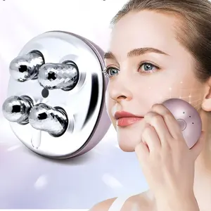 Mini masseur facial électrique EMS en acier inoxydable, stimulateur musculaire 3 en 1, outils de massage pour le visage