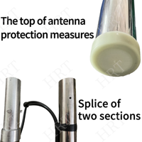 Antenne VHF 134-173 MHz à quatre anneaux, commutable omnidirectionnelle ou directionnelle, pour la surveillance radio, l'intercom, la télémetrie IoT et le amplificateur de signal