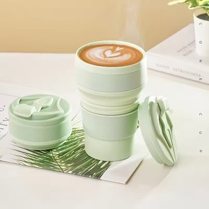 Reusable Silicone Folding Cup Portable Telescopic Coffee Cups Outdoor Camping Travel Hiking Collapsible Cup <b>Drinkware</b> - Product Image 2