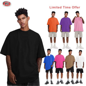 T-shirt Uomo 260G in Doppio Garza Colorata Stile Americano Pesante, Abbigliamento Uomo <span class=keywords><strong>e</strong></span> Donna con Spalle Cadenti <span class=keywords><strong>e</strong></span> Colletto Piccolo Basic - Product Image 1