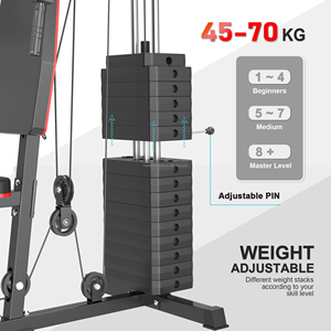 Nhà máy trực tiếp bán buôn đa chức năng phòng tập thể dục trạm sức mạnh thiết bị đào tạo với điều chỉnh trọng lượng ngăn xếp - Product Image 3