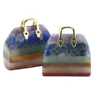 กระเป๋าหินแกะสลักหลากสีสัน ปี 2026 สำหรับตกแต่ง รักษาด้วยพลังเรกิ หินคริสตัลสำหรับเด็กแรกเกิด เหมาะสำหรับเป็นของขวัญและของตกแต่ง - Product Image 1