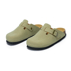 <span class=keywords><strong>Zuecos</strong></span> Clásicos Unisex de Corcho y Gamuza Personalizados Mules de Punta Semicerrada Pantufla Plana sin Cordones de Otoño para Hombre y Mujer Casual Semicerrados - Product Image 2