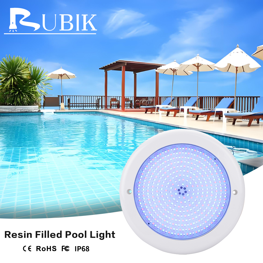White/RGB Colorful IP68 LED Pool Light ABS Waterproof Wall-Mounted 12V Landscape Underwater Swimming Pool Lighting Dimmable