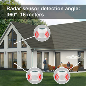 360 °   Sensor de Movimiento por Radar, <span class=keywords><strong>Alarma</strong></span> Antirrobo para Perros, Sirena Ajustable de 120dB, Detector Electrónico de Intrusos, Timbre Inalámbrico - Product Image 4