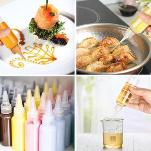 Environmental Friendly <b>Plastic</b> Squeeze Bottle Screw <b>Cap</b> Transparent Mouth Color Bottle for Emulsion Pigment PET Food Grade - Product Image 3