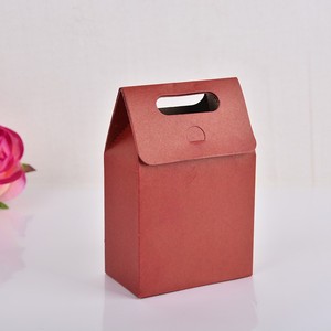 Bolsa de regalo de papel Kraft Vintage <span class=keywords><strong>simple</strong></span>, regalo de cumpleaños, bolsa con asa superior abatible, estilo Instagram, cordón, caramelo, embalaje de Chocolate - Product Image 4