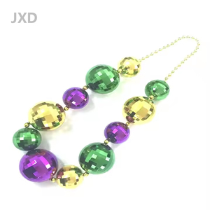JUXINDA 44 Collar de cuentas de Mardi Gras con máscaras de comedia <span class=keywords><strong>y</strong></span> tragedia | Accesorio de fiesta de disfraces de Festival - Product Image 2