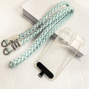 Mobile Phone <b>Lanyard</b> Long Braided Rope <b>Polyester</b> Crossbody Backpack Style Unisex Outdoor Hiking With Padding - Product Image 2