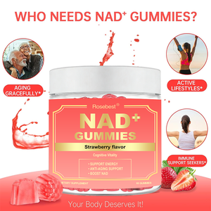 Integratore Anti-età Rosebest con Formula Personalizzata, 1000mg di NAD Nicotinamide Riboside in Gommose con Resveratrolo e Quercetina Fitosomica - Product Image 4