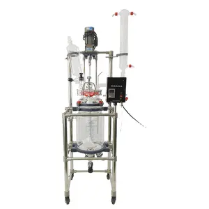 10L 20L 30L Lab Hydrogenation Catalytic Hydrothermal Micro Nuclear Chemical High Pressure Autoclave Double Jacket Glass Reactor