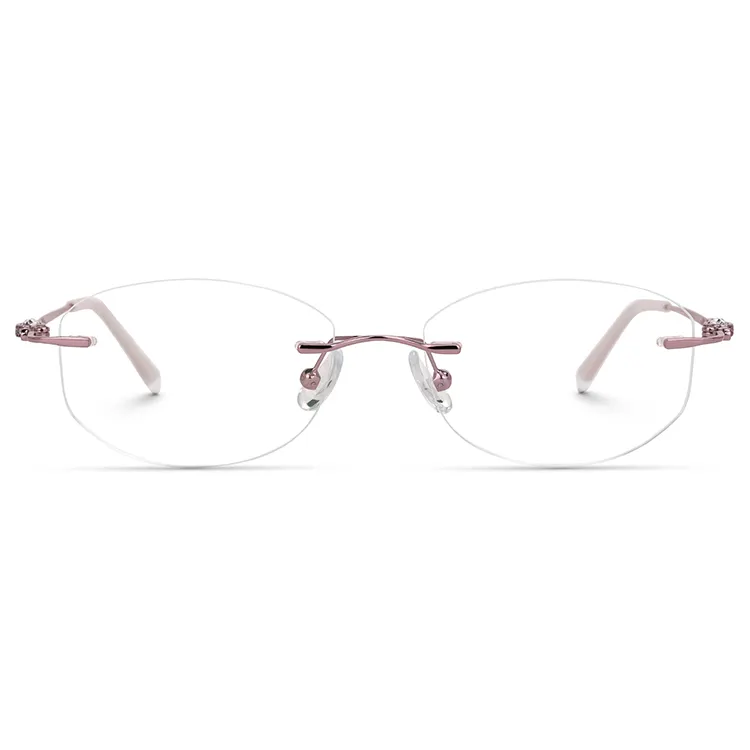 Zeelool Vooglam Brand Großhandel Stil Mode Großhandel Ovale Rahmen Neutrale optische Randlose Rahmen Brillen Brillen fassungen