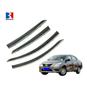 Déflecteurs de vitres en PC + acier inoxydable pour NISSAN VERSA/ALMERA/SUNNY 2013 - Product Image 1