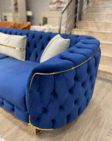 Sofás de Lujo para Sala de Estar, Reclinables, de Tela Bouclé Teddy, Diseño Seccional de Terciopelo, Sofá Modular Tipo Canape, Estilo Mario Bellini