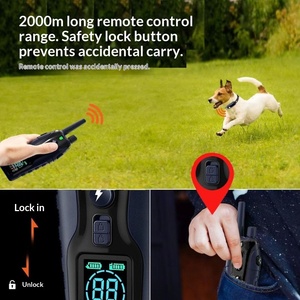 Умное устройство для дрессировки собак с цветным экраном, сверхдальним дистанционным управлением, водонепроницаемое, с двойным аккумулятором, дисплеем и функцией антилай с электрошоком - Product Image 3