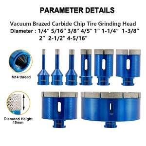 Kim cương lỗ Saw M14 kết nối sứ gạch Khoan Bits OD6-68mm chân không brazed sắp xếp theo thứ tự kim cương khoan <span class=keywords><strong>bit</strong></span> lõi - Product Image 4