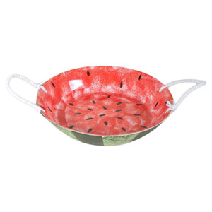 Ceramic Watermelon Design Serving Dish With Rope Handles 4 Pieces Fruit Vegetable Tools <b>Set</b> <b>Hand</b> <b>Wash</b> Only - Product Image 4