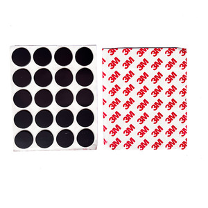 Imanes de goma flexibles troquelados fuertes piezas redondas con autoadhesivo - Product Image 5