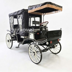 Carruaje Eléctrico Tirado por Caballos para 4-6 Personas, Carro de Caballos Europeo de 4 Ruedas para Turismo y Bodas - Product Image 1