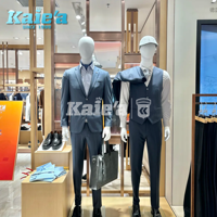 Conception de décoration intérieure moderne pour magasin de vêtements, présentoirs à vêtements dorés personnalisés, comptoir de magasin pour boutique de vêtements