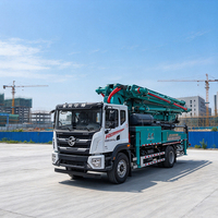 Camion pompe à béton East Wind Chassis 37m, système hydraulique refroidi par air, stabilisateurs avant en X, livraison de béton robuste