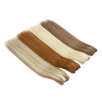 Extensions de cheveux humains à double trame, tissage à la machine, trames de cheveux Remy, mèches de cheveux vierges, extensions de cheveux à trame à la machine