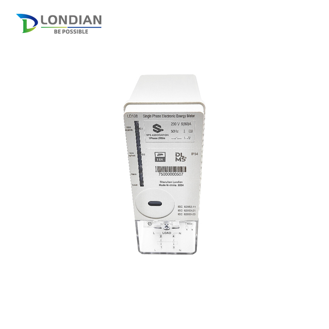 IEC 1107 & DLMS Certified Single Phase DIN Rail Smart Prepaid Electricity Meter LD108 for Global Markets