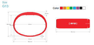 Cómoda pulsera de silicona <span class=keywords><strong>RFID</strong></span> 13,56 MHz con Chip NFC para pago evento gimnasio Hotel diseño imprimible logotipo personalizado tamaño Color - Product Image 5