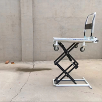 Carro Elevador de Tijera Industrial Eléctrico de Cuatro Ruedas de Acero Inoxidable OEM, Plataforma Elevadora Móvil Portátil para Carga en Almacenes