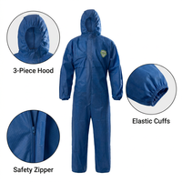 Combinaison de protection jetable CAT III Type 5/6 SMS antistatique pour la peinture industrielle et la manipulation de l'amiante